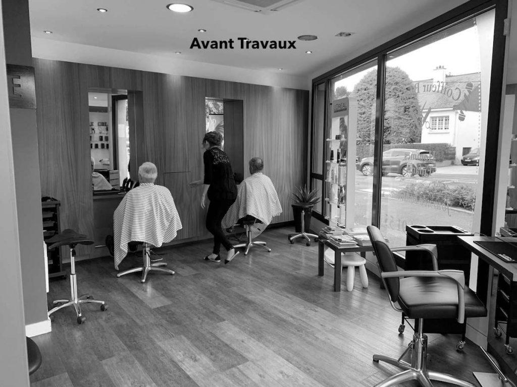 Rénovation globale d'un salon de coiffure à La Chapelle sur Erdre